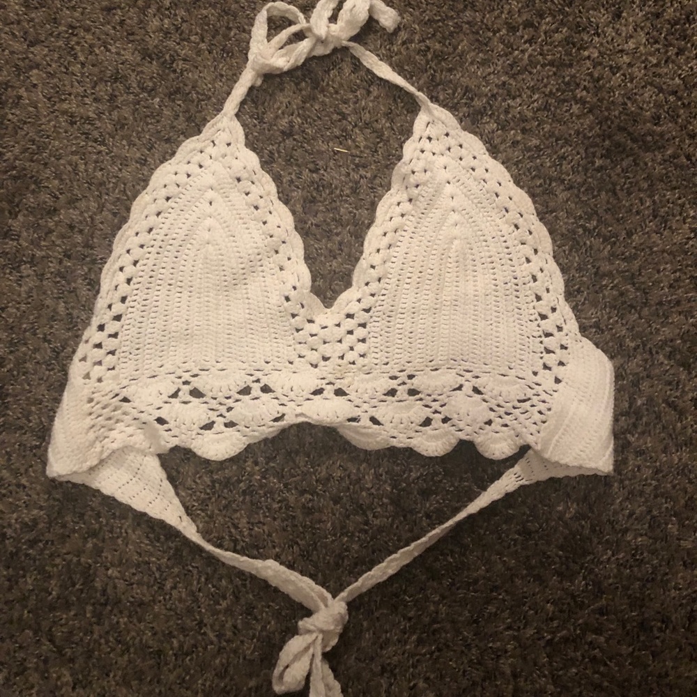 Macrame crochet bra top